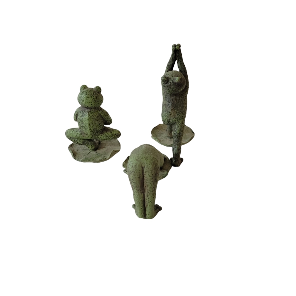 Yoga Frog Lily Pad Set Of 3 - Picture 6 of 14